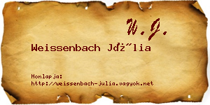 Weissenbach Júlia névjegykártya